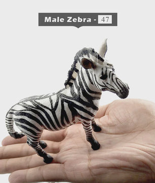Set Dierenfiguren: Panda, Hert, Nijlpaard, Neushoorn, IJsbeer, Giraf, Kameel & Zebra - Decoratie Beeldjes