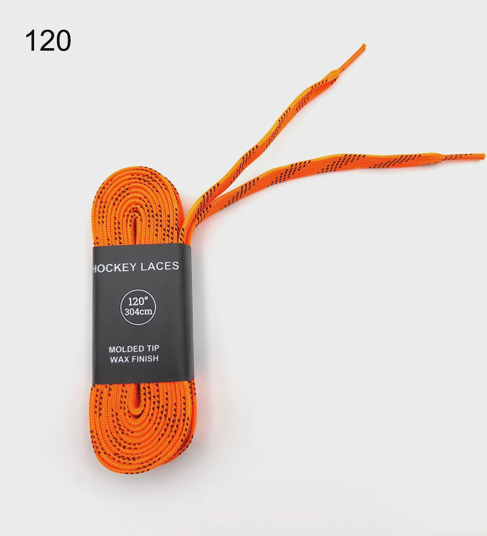 Gewaxt IJshockey Veters - Dubbele Laag Vlechtwerk & Versterkte Tips - Diverse Lengtes (84-120 inch)