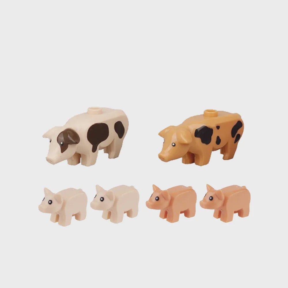 Bouwstenen Dierenpark & Boerderij: Varkens, Kippen, Panda's, Olifanten en Meer - Speelgoed Bouwpakket