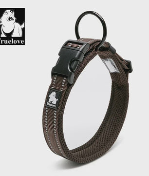 Truelove Verstelbare Hondenhalsband - Gewatteerd Mesh, 3M Reflecterend Nylon, Duurzaam & All-Weather, 8 Maten