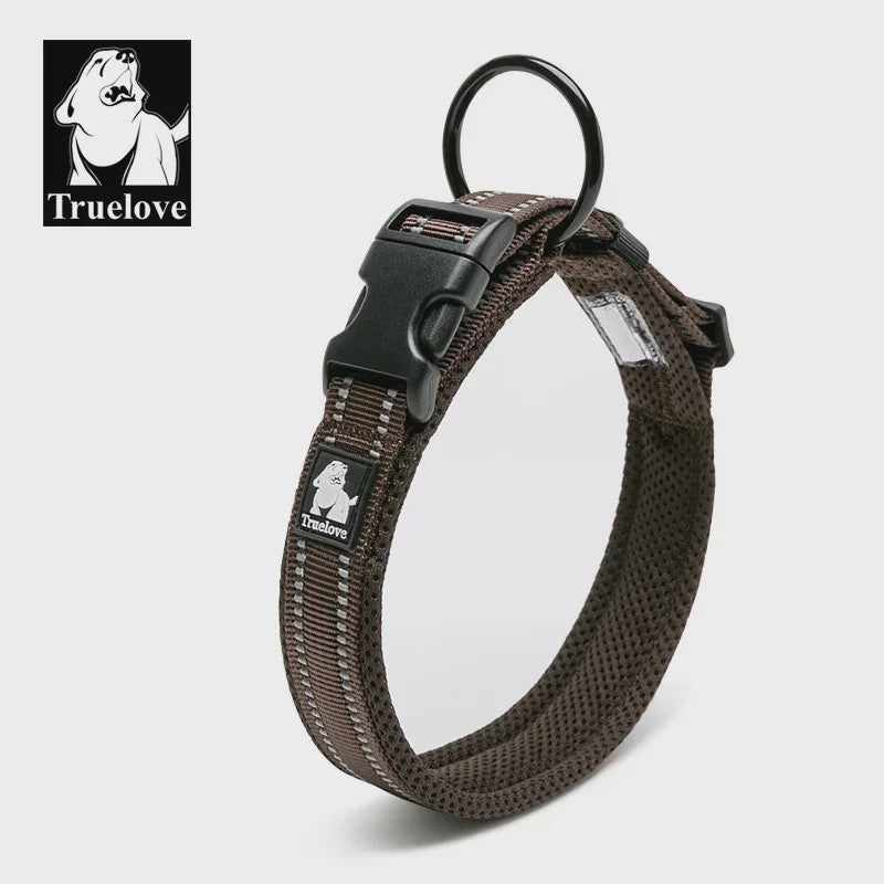 Truelove Verstelbare Hondenhalsband - Gewatteerd Mesh, 3M Reflecterend Nylon, Duurzaam & All-Weather, 8 Maten