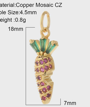 Gouden Bedeltjes voor Sieraden Maken: Cactus, Kers, Paddenstoel, Bloem & Fruit