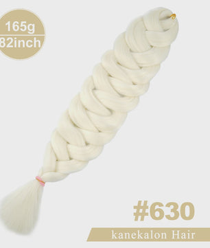 82 Inch Kanekalon Jumbo Braiding Hair - 165g Pre-Stretched Synthetisch Vlecht Haar voor Crocheten