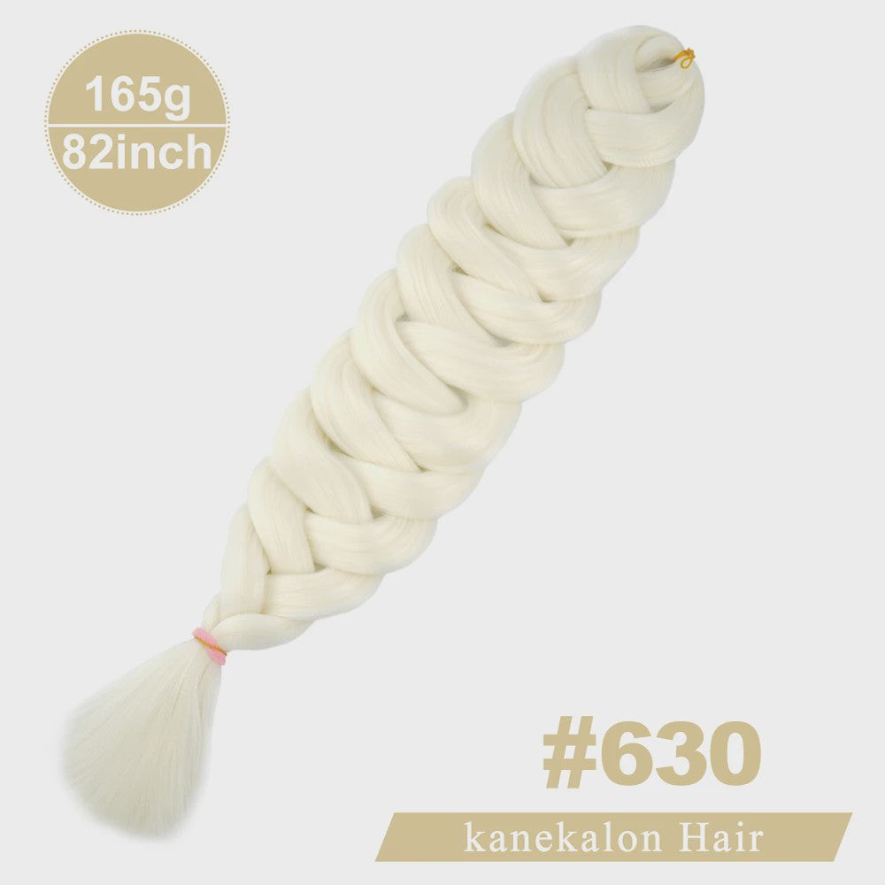 82 Inch Kanekalon Jumbo Braiding Hair - 165g Pre-Stretched Synthetisch Vlecht Haar voor Crocheten