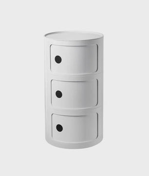 Moderne Ronde Nachtkastje - Minimalistisch Plastic Bijzetkastje