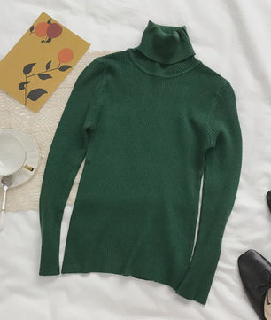 Dames Gebreide Turtleneck Trui - Slim Fit Koreaans Stijl | Herfst & Winter Collectie
