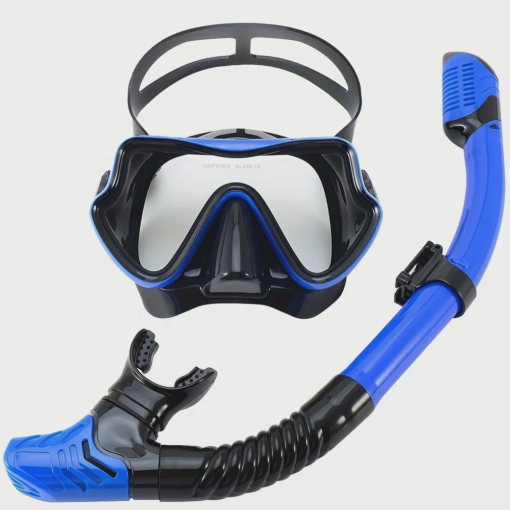 Professionele Duikbril en Snorkel Set voor Volwassenen - Panoramisch Gehard Glas