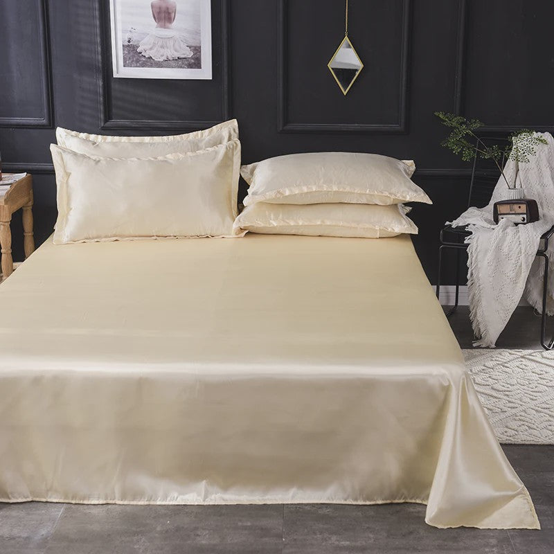 Luxe Satijnen Lakenset - Zacht, Comfortabel en Stijlvol voor Enkele en Tweepersoonsbedden