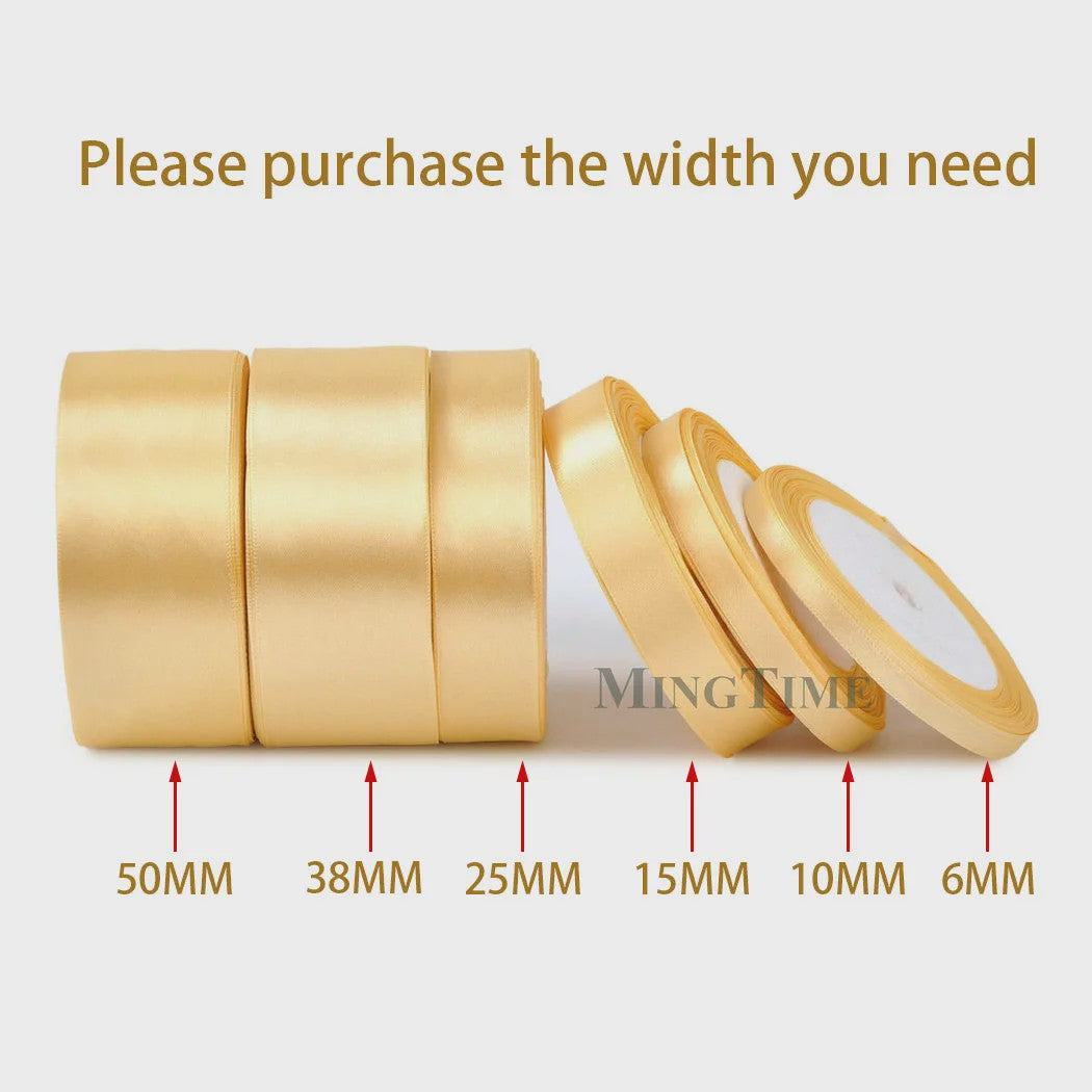 Satijnen Lint 22 Meter - Diverse Breedtes (6mm t/m 50mm) voor Decoratie & Knutselen
