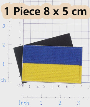 Oekraïne Vlag Patch met Klittenband - Geborduurde Kleding Applicatie
