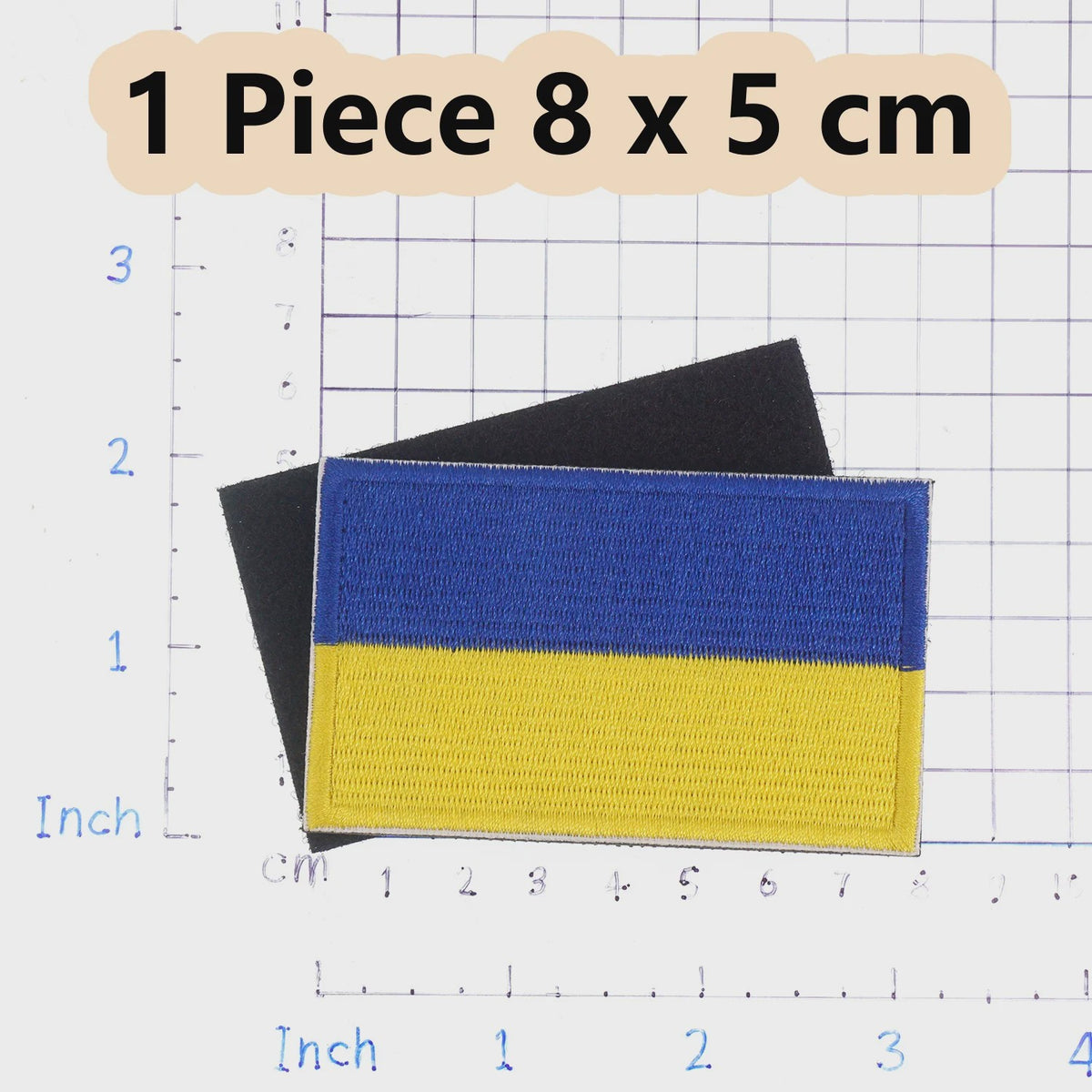 Oekraïne Vlag Patch met Klittenband - Geborduurde Kleding Applicatie