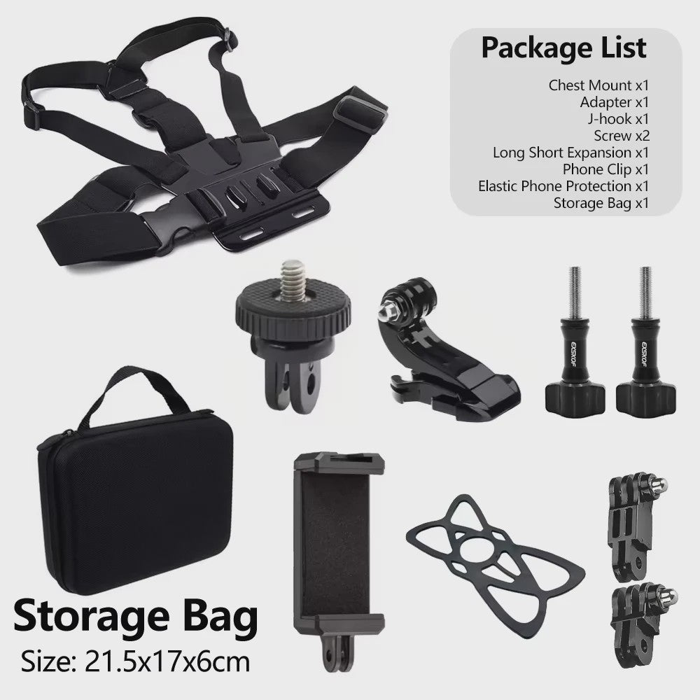 Verstelbare Borstband Mount Harness voor GoPro & Actiecamera's