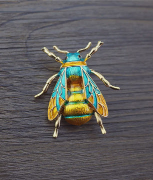 Luxe Bijen Broche met Kristallen - Vintage Baroque Stijl