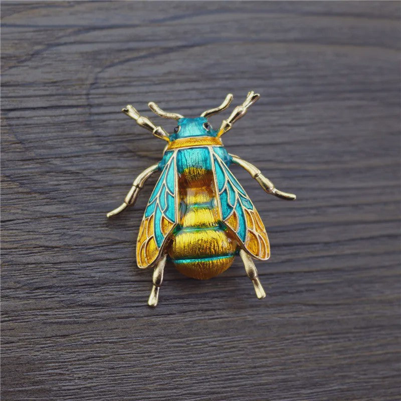 Luxe Bijen Broche met Kristallen - Vintage Baroque Stijl