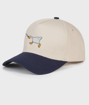 Unieke Geborduurde Baseball Cap met Gans Patroon - Casual Stadsstijl