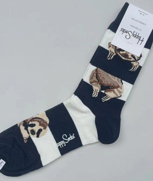 Happy Socks Heren Mid-tube Sokken - Pure Katoen, Klassiek Comfort - Maat 41-46