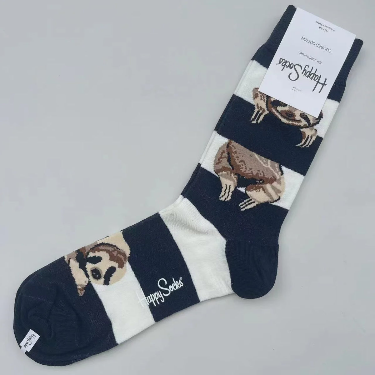 Happy Socks Heren Mid-tube Sokken - Pure Katoen, Klassiek Comfort - Maat 41-46