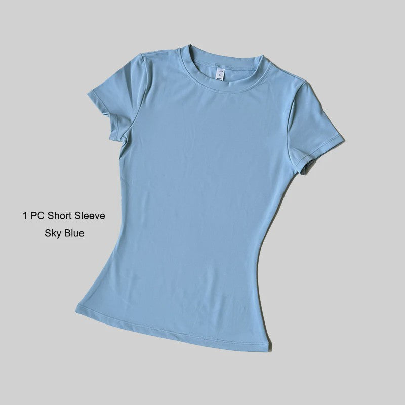 Seamless Sport Top Dames Korte Mouw - Yoga, Fitness & Running