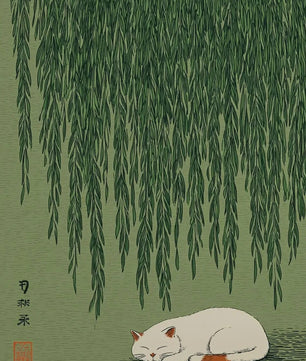 Japanse Zen Wanddecoratie: Canvas Print met Koi Vissen, Kraanvogels en Watergolven