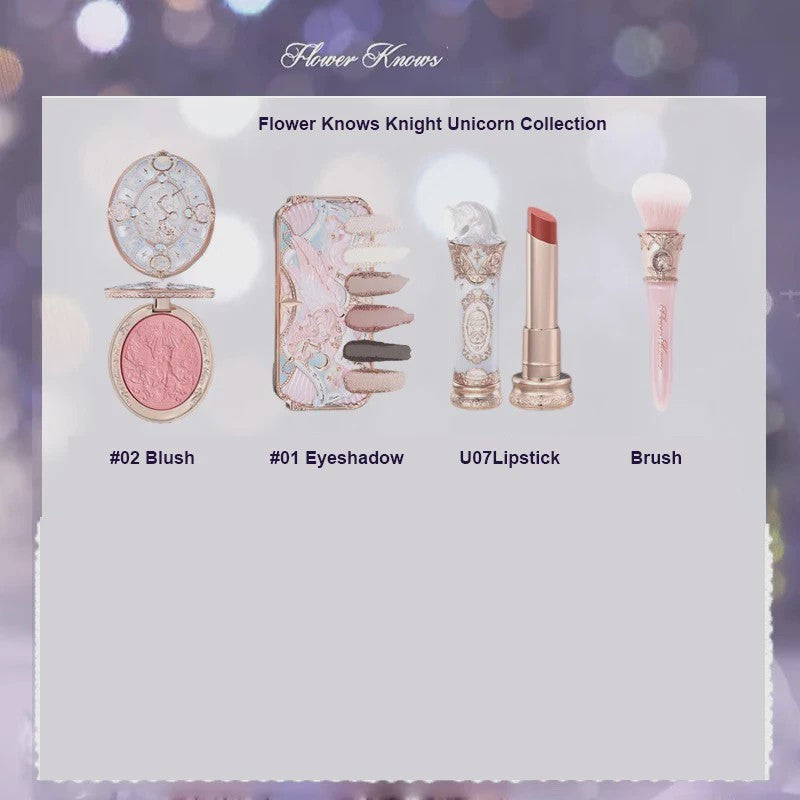 Flower Knows Strawberry Rococo Series Makeup Set Glitter Matte Eyeshadow Palette Blusher Power Velvet Lipstick Kit Perfume Set