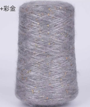 Zacht Pluche Mohair Garen met Pailletten - Kleurrijk Brei-, Haak- en Naaigaren (520g)