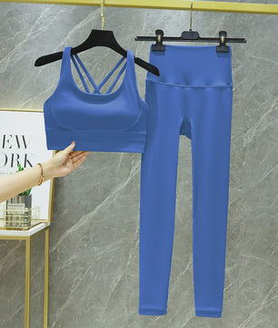 Dames Yogaset: Sport BH met Hoge Taille Legging - Squat Proof & Tummy Control