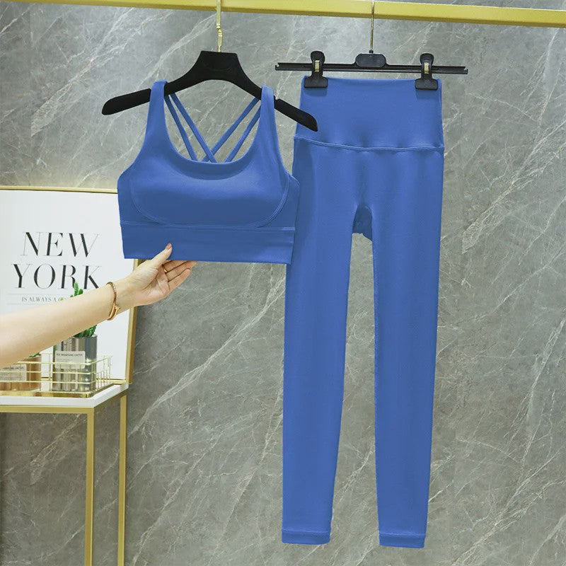 Dames Yogaset: Sport BH met Hoge Taille Legging - Squat Proof & Tummy Control