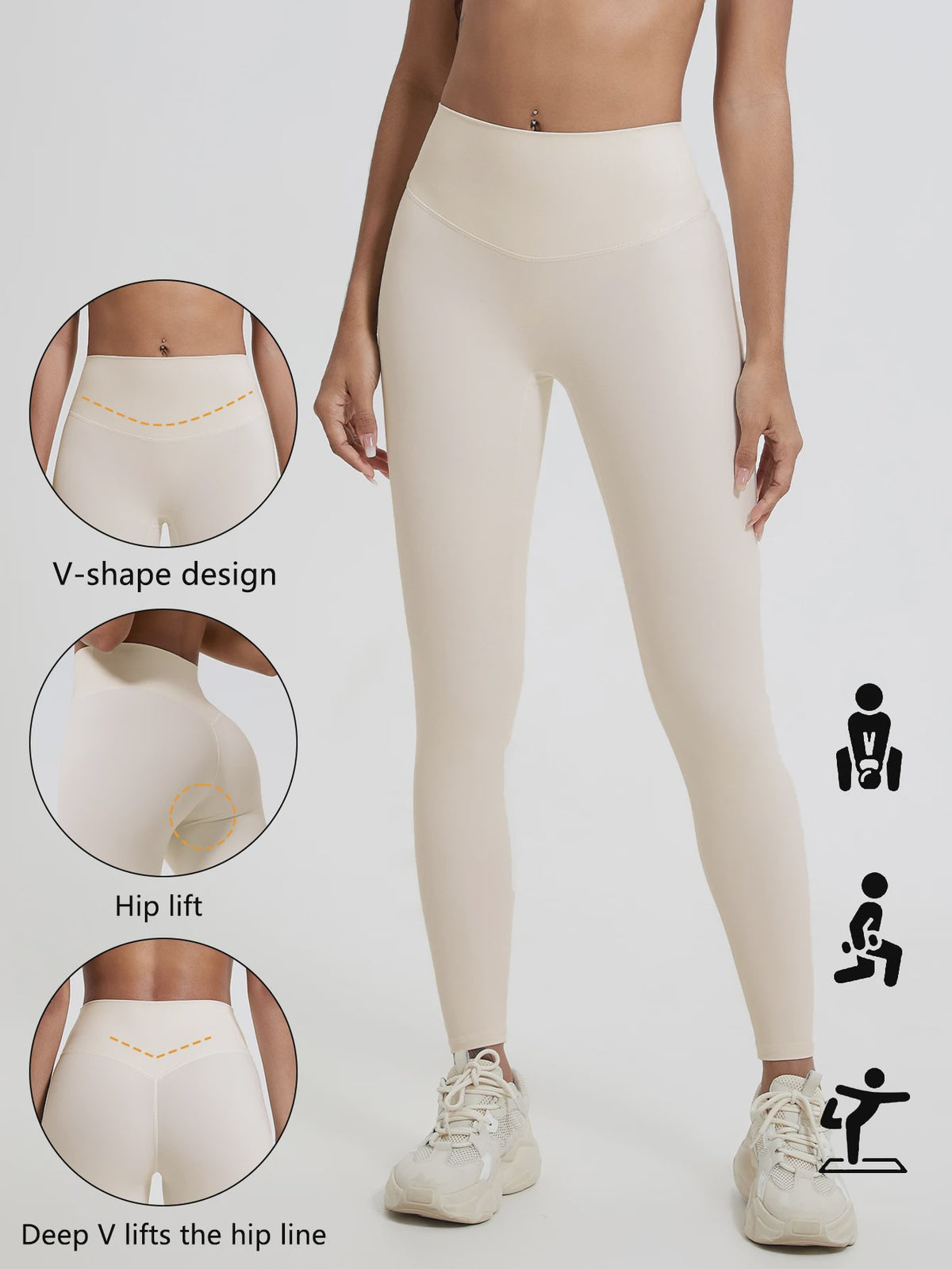 Dames Hoge Taille Legging - Zomer Sportbroek voor Yoga, Fitness & Hardlopen - Push-Up Effect