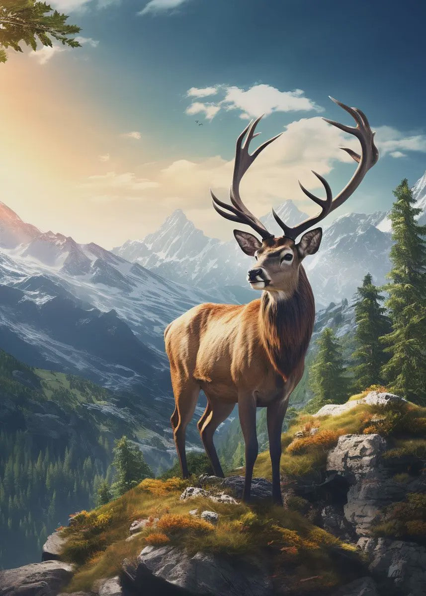 Canvas Posters: Majestueuze Wilde Dieren & Berglandschappen voor aan de Muur
