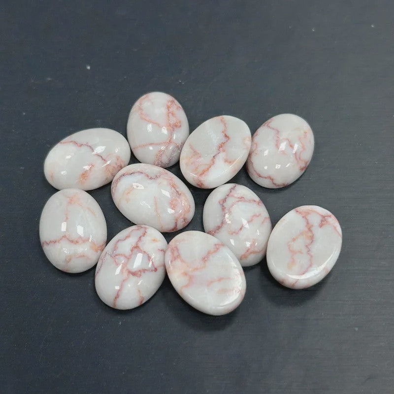 10x Kristal Cabochons Ovaal 13x18mm - Natuurlijke Helende Stenen voor Sieraden Maken