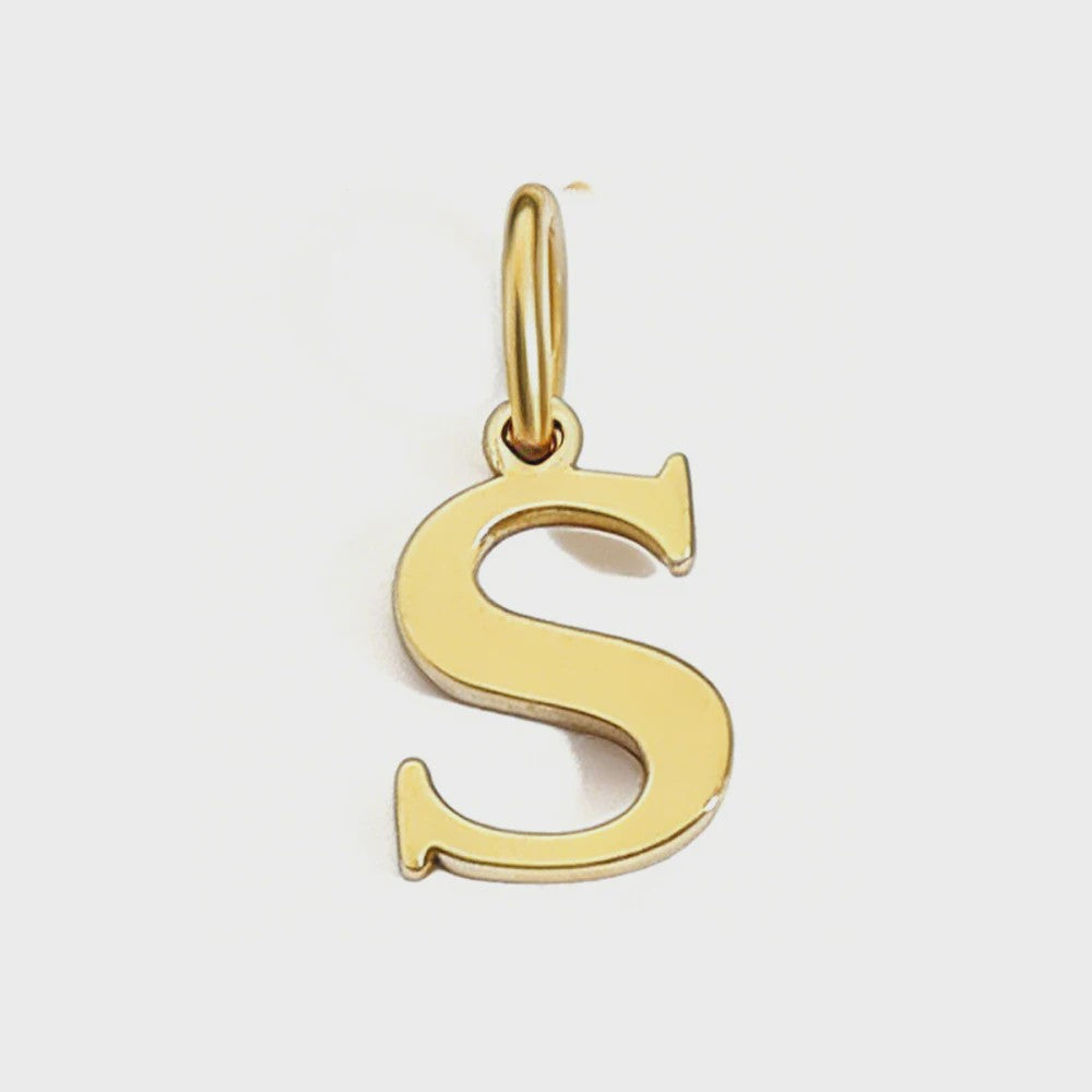 Gouden Initiaal Bedel - Roestvrij Staal - DIY Ketting Bedeltje A-Z