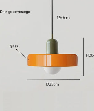 Nordic Retro Glazen Hanglamp - Stijlvolle Verlichting voor Woonkamer, Eetkamer & Slaapkamer