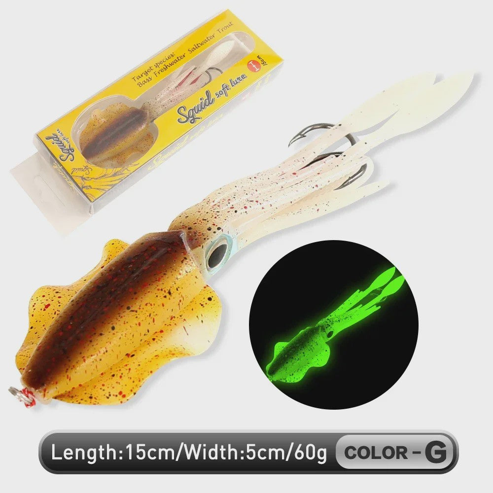 Zachte Inktvis Kunstaas 60g Luminous UV - Diepzee Vissen Trolling Lure