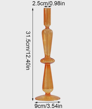Set van 10 Luxe Glazen Kandelaars - Sfeervolle Decoratie voor Woonkamer, Bruiloft & Feest