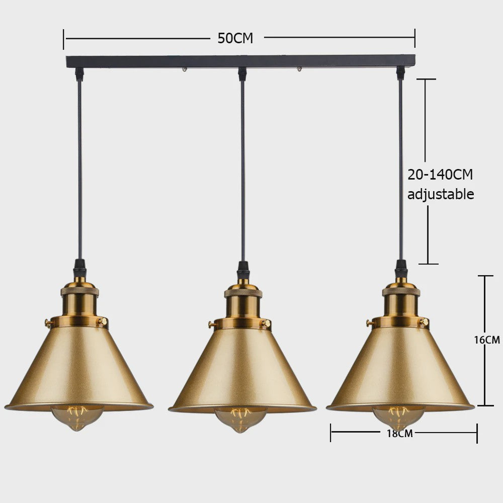 Retro Hanglamp Loft Stijl - Industriële Plafondlamp met E27 Fitting
