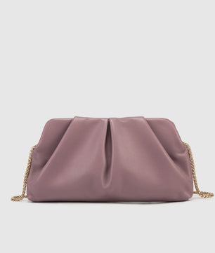 Luxe Plissé Avondtas met Gouden Ketting - Clutch & Schoudertas voor Feestelijke Gelegenheden