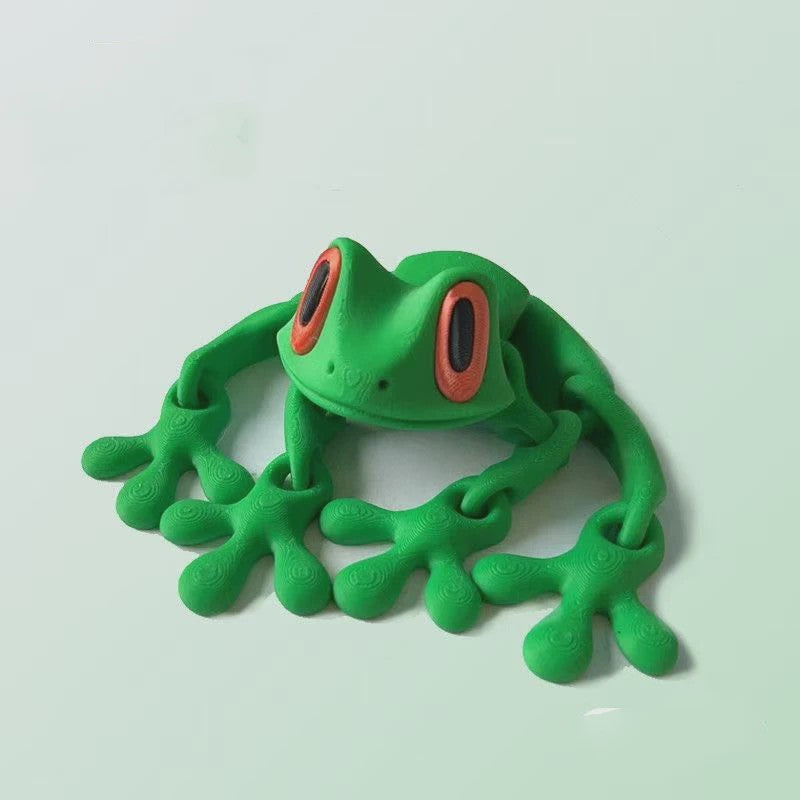 Bewegende 3D Geprinte Boomkikker - Decoratie & Bureau Speelgoed