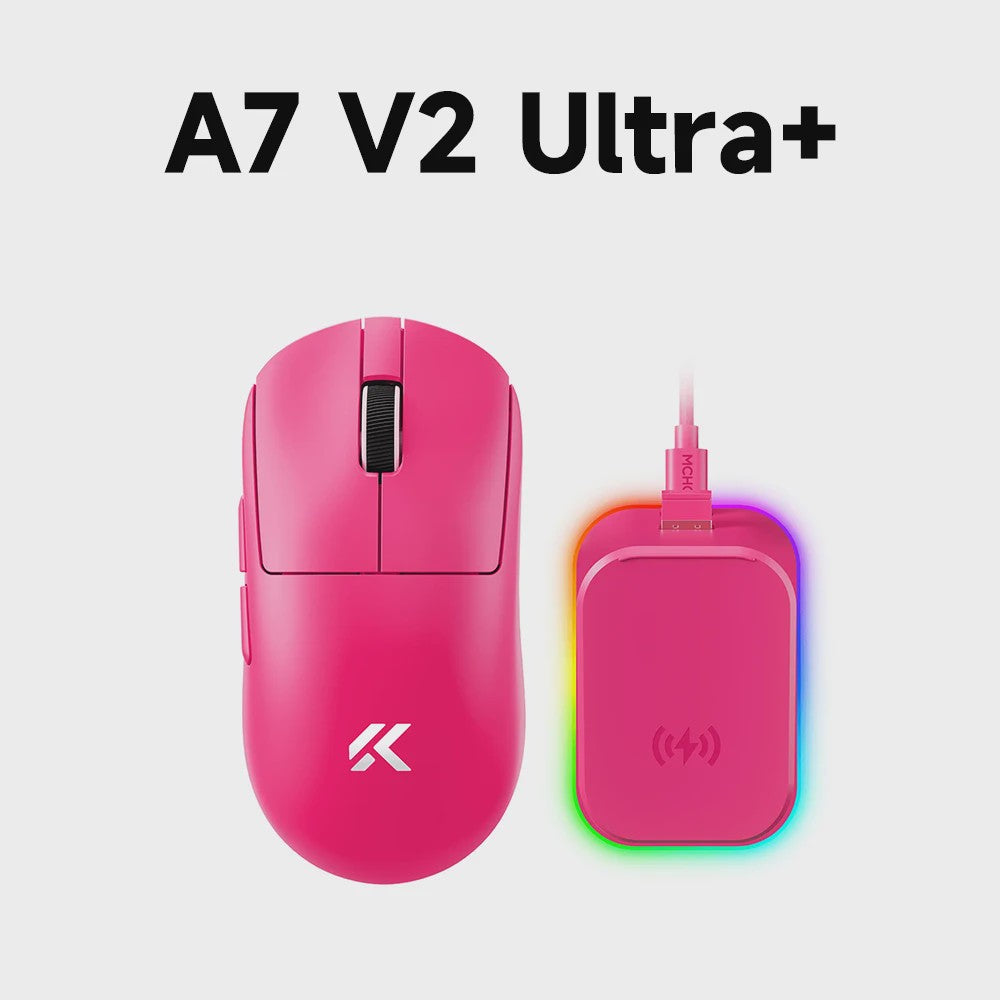 MCHOSE A7 V2 Draadloze Gaming Muis - 8000Hz Polling Rate, PAW3950 Sensor, Lichtgewicht