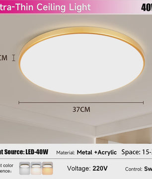 Waterdichte LED Plafondlamp Rond - 18W/30W/40W - IP54 - Badkamer, Keuken, Woonkamer