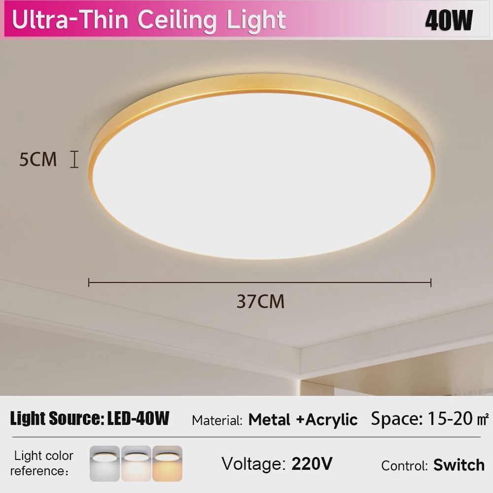 Waterdichte LED Plafondlamp Rond - 18W/30W/40W - IP54 - Badkamer, Keuken, Woonkamer