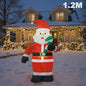 Opblaasbare Kerstman 1.5M - Feestelijke Tuindecoratie met LED Verlichting