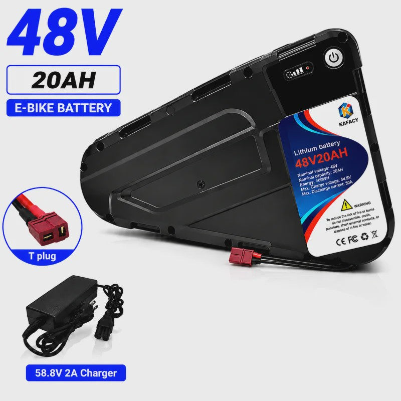 52V 20Ah-40Ah Lithium E-bike Batterij voor Elektrische Fietsen (500W-3000W Motor)