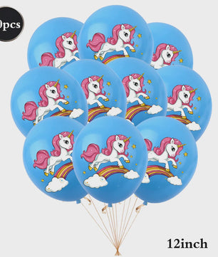 Reuze 3D Staande Eenhoorn Folieballon - Magische Regenboog & Wolk Decoratie voor Kinderfeestjes en Babyshowers