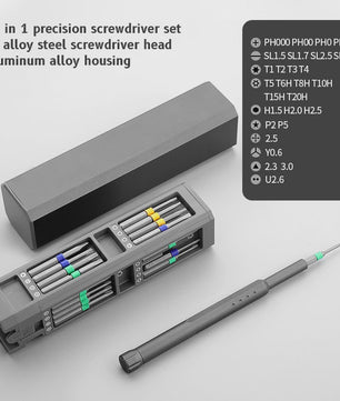 Multifunctionele Precisie Schroevendraaier Set 46-in-1 voor Telefoon, Laptop & Elektronica Reparatie
