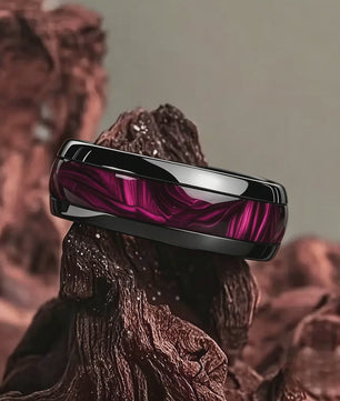 Luxe Groene Kristalstenen Ringen voor Mannen - 8mm Roestvrij Staal Trouwband
