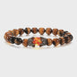 Verstelbare Lava Kralen & Tijgeroog Armband - Yoga & Helende Sieraden voor Hem en Haar
