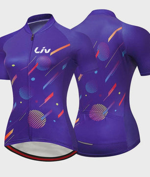 LIV Dames Fietsset Zomer - Korte Mouwen Jersey & Bibshort - Sneldrogend