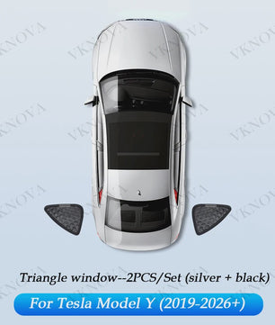 Set Zonneschermen voor Tesla Model 3/Y (2017-2025) - Privacy & UV Bescherming
