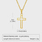 Stijlvolle Gouden Heren Ketting met Kruis Hanger - Roestvrij Staal, Vintage Mode Sieraden