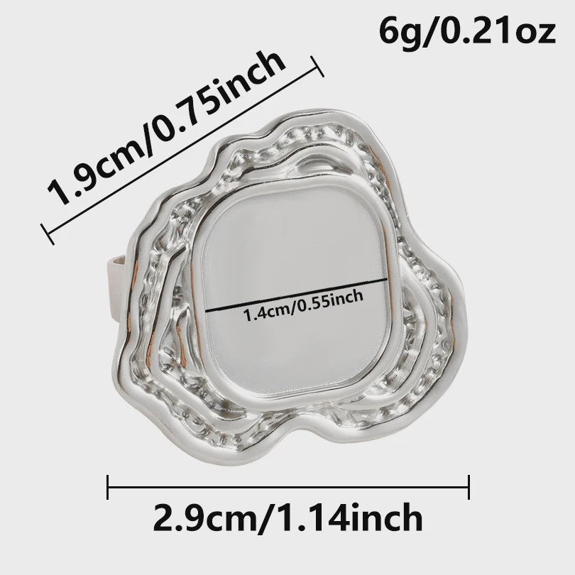 Unieke Dames Ringen van RVS - Vintage Stijl, Waterdicht & Textuur